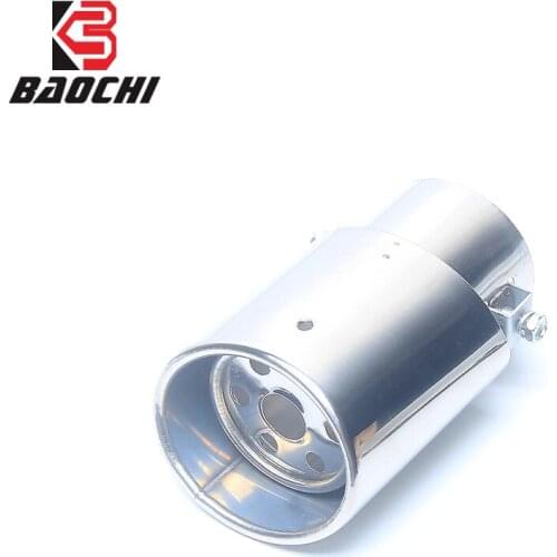 Universal Auto Exhaust Tail Pipe Tip Stainless Steel Round Car Trim Rear Tail Throat Exhaust Muffler Pipe Car accessories