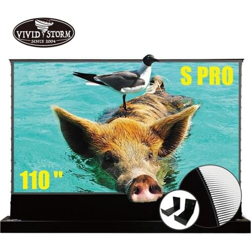 VIVIDSTORM S PRO 110 Inch CLR Motorized Screen For Laser Ultra Short Throw Projector With Wall Braceket