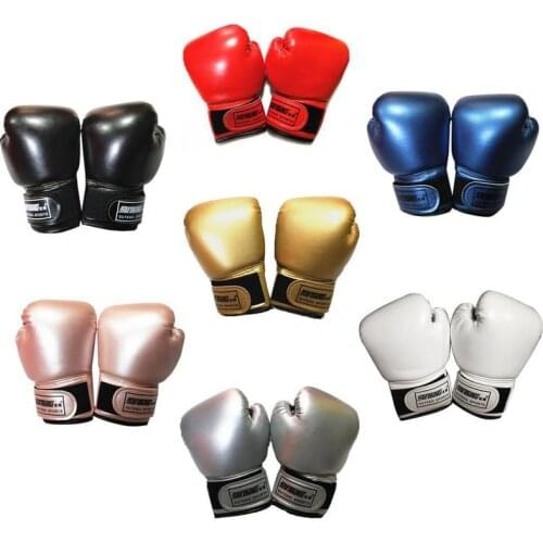 1Pair Child Boxing Gloves Training Fighting Muay Thai Sparring Punching Kickboxing Breathable PU Flame Mitts Sanda Equipment