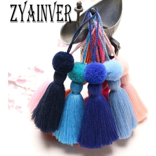10pcs 13cm Cotton Thread Fabric Hairball Tassel DIY Pendant Jewelry Bracelet Making Fringe Trim Craft Tassels Sewing Accessories
