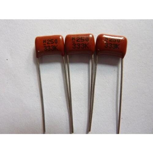 10pcs CBB capacitor 333 250V 333K 0.033uF 33nF P8 CL21 Metallized Polypropylene Film Capacitor