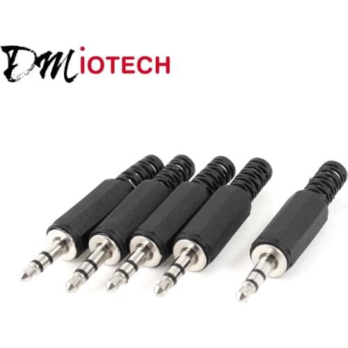 5 Pcs/lot Black Plastic Housing 3.5mm Audio Jack Plug Headphone Connector Discount 70