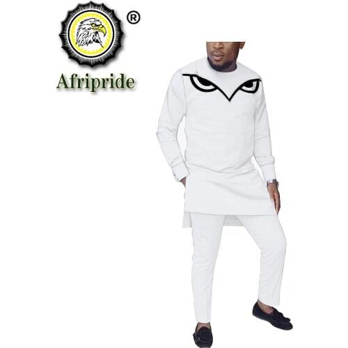 African Clothes for Men Crop Top and Pants Set Dashiki Outfits Suit Tribal Attire Slim Fit Plus Size Blouse Pockets S2016018