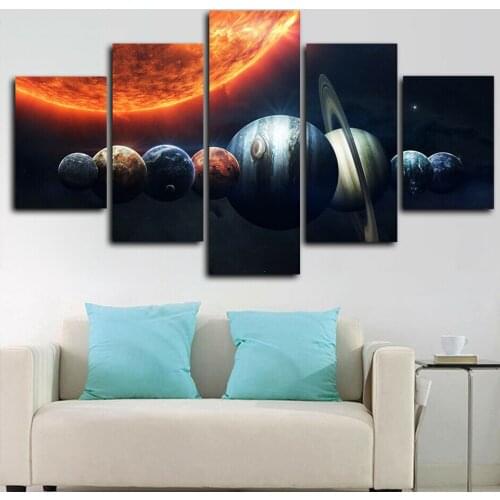 5d diy diamond painting 5 Piece Solar System Space 8 Planets embroidery full square/round diamond mosaic,crystal diamond Art
