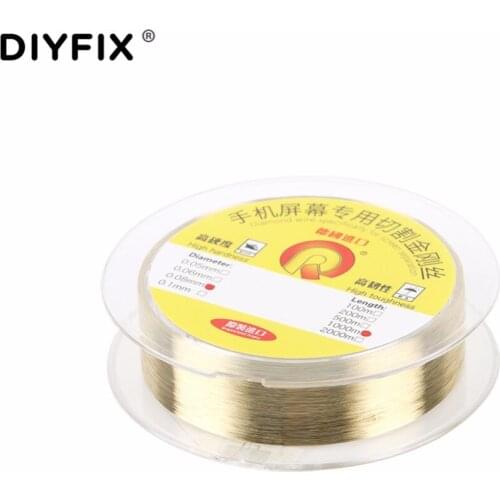 DIYFIX 0.08mm x 1000m Diamond Wire Cutting Line for iPhone Samsung Mobile Phone LCD Screen Separation Hand Tools with Handle