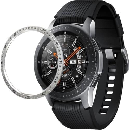 Diamond Bezel For Samsung Galaxy Watch 46mm 42mm Gear S3 Frontier Covers Protection Metal Ring Bumper For Galaxy Watch 42 46mm