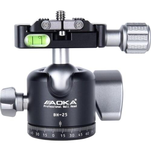 AOKA BH25 Low gravity high quality aluminium tripod ball head