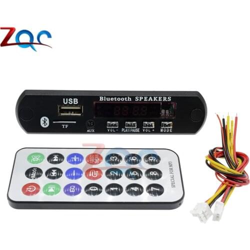 Car USB Bluetooth Bluetooth Audio Module 5V 12V Wireless Bluetooth 4.1 MP3 WMA Decoder Board Wireless USB FM Aux Radio