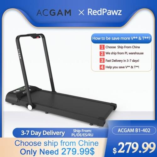 [279.99$] ACGAM B1-402 Portable Treadmill with Wheels Installation-Free Remote Control Jogging Running Machine for Home/Office