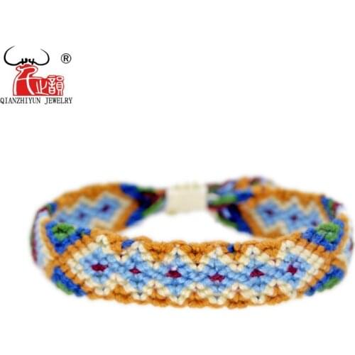 Handmade Bracelet Custom Cotton Wrap Popular Woven Rope String Friendship Bracelets For Women Men Dropshipping Bracelet