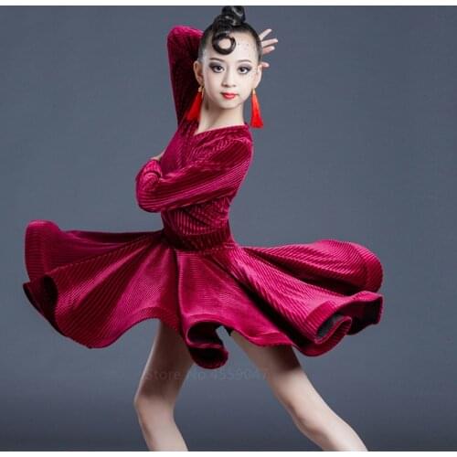 Childrens Day Kids Dresses for Girls Cha Cha Rumba Samba Jive Vestidos Dance Costume Ballrom Dancing Latin Dance Dress