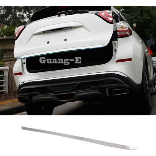 For Nissan Murano 2015 2016 2017 2018 Car Style Stainless Steel Rear Door Tailgate Bumper Frame Plate Trim Lamp Trunk Lid 1pcs