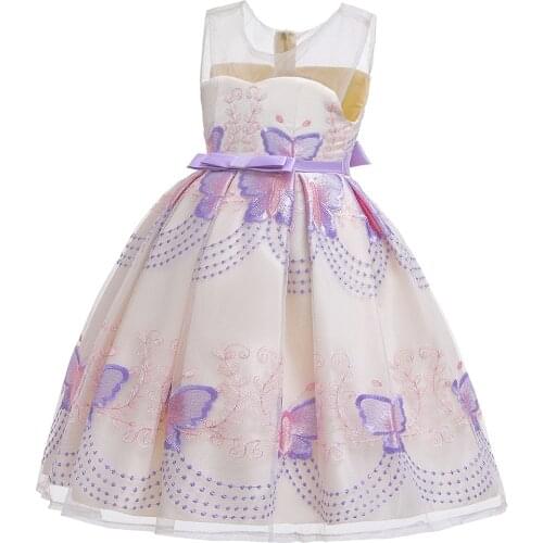 Butterfly Elegant Girls Princess Dress Baby Girl Dresses For Birthday Wedding Party For age 2 4 6 8 10 Baby Girl Clothes