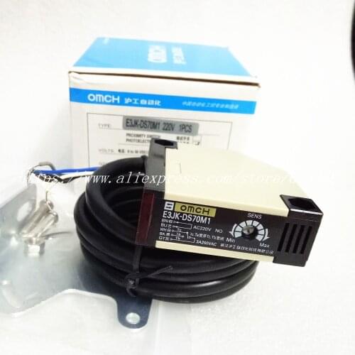 E3JK-DS70M1 Diffuse Reflection Photoelectric Switch Sensor 12V 24V 220V 5-wire 10-70cm Adjustable