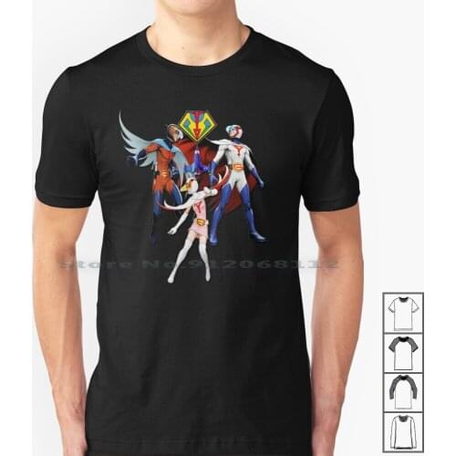 Battle Of The Planets Gatchaman Mark Jason And Princess T Shirt 100% Cotton Gatchaman Battle Of The Planets The Phoenix G Force