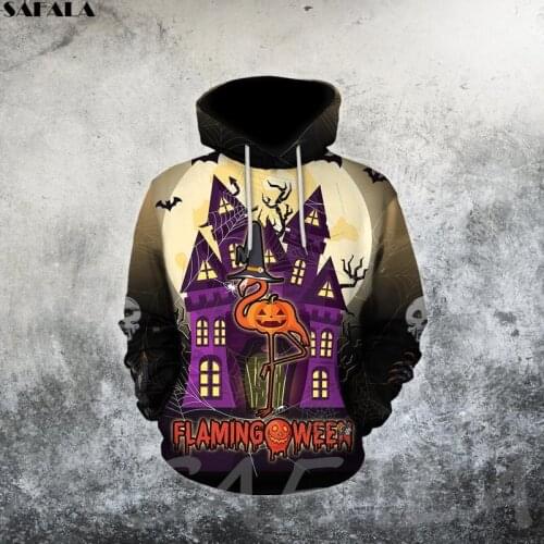 Halloween Skull Pumpkin Ghost 3D Printed Hoodie Man Female Zipper Pullover Sweatshirt Hooded Jersey Streetwear Tracksuits