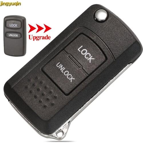 Jingyuqin 15pcs Modified Flip Folding Key Shell For Mitsubishi Lancer Outlander Pajero V73 Galant 2 Buttons Remote Car Key Fob