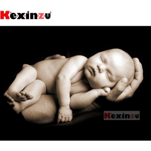 Kexinzu 5D DIY Full Square/Round Drill Diamond Painting "baby" 3d Diamond Embroidery Cross Stitch home Decor Gift K@5500