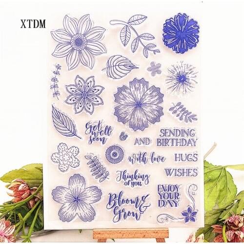Hot selling flower transparent clear stamp / silicone seal roller stamp DIY scrapbook album / card production