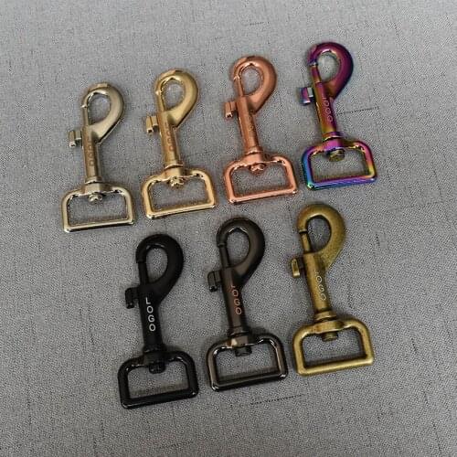 1 Pcs/Lot 25mm Metal Clasps Lobster Snap Hook We Provide Laser Engraving Service Customize LOGO Leather Belt Bag Buckles DIY