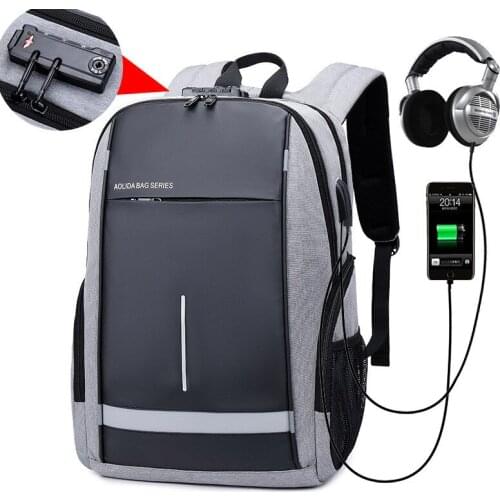 New men 14" Laptop Backpack Anti Theft Backpack Usb Charging Women School Notebook Bag Oxford Waterproof Travel Backpack