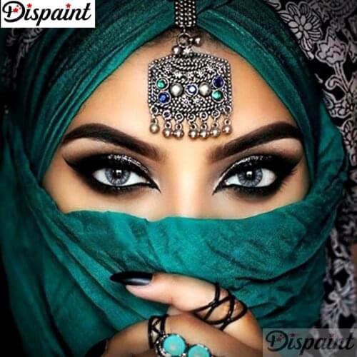 Dispaint Full Square/Round Drill 5D DIY Diamond Painting "Masked woman" Embroidery Cross Stitch 3D Home Decor A11676