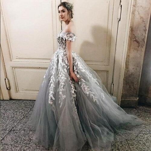 Charming On Sale A Line Wedding Dresses Sweetheart Off Shoulder Short Sleeve Wedding Gowns Back Out Bridal Dresses Lace Florals