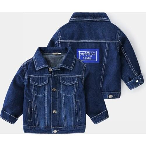 Denim Jackets for Boy 2020 Autumn Spring New Casual Kids Loose Coat Fashion High Quality Denim Jacket for Boy 3-8 Y Baby Clothes