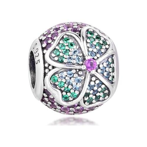 Fits for Pandora Bracelets Glorious Bloom Charms 100% 925 Sterling Silver Jewelry Beads Free Shipping