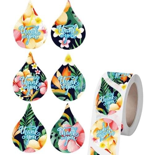 Roll Christmas Thank You Stickers Thanksgiving Thank You Stickers Seal Labels Cute Sticker Scrapbook Stationery Sticker