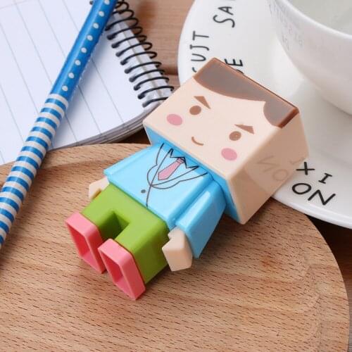 3pcs w22 Office Lovely Assembly with Eraser Pen Cutting Tool Student Supply Kid Kids 2 In 1 CreativeChildren Pencil Sharpener