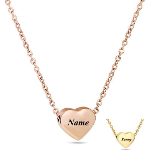 Customized Necklace Pendant Stainless Steel Name Necklace Personalized Letter Gold Choker Necklace Pendant Nameplate Jewelry