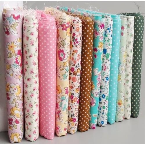 12 PCS 23CM*24CM floral cotton patchwork fabric for sewing quilting bags crafts tilda doll cloth tecidos craft material tissue