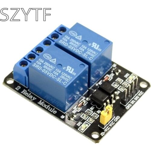 2-way relay module with optocoupler protection extended version MCU component development board DC5V12V