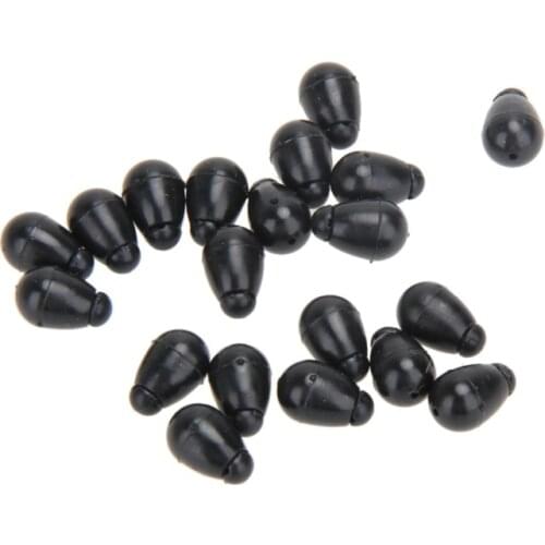 20Pcs Black Rapid Quick Change Beads Camo Fishing Change Hook length Instantly Shock Bead for Carp Fishing Method Feeder Beads