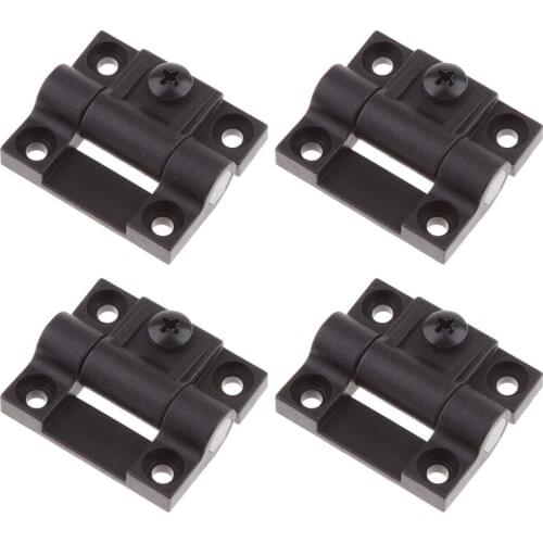 4 Pieces Hinge 4-Hole For Southco #E6-10-301-20 Black Plastic 1.65x1.42inch