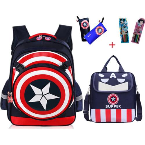 4pcs School Bags Boys Backpack Children Primary Students Schoolbag Kids School Book Bag Composite Bag Mochila For Boys Girls