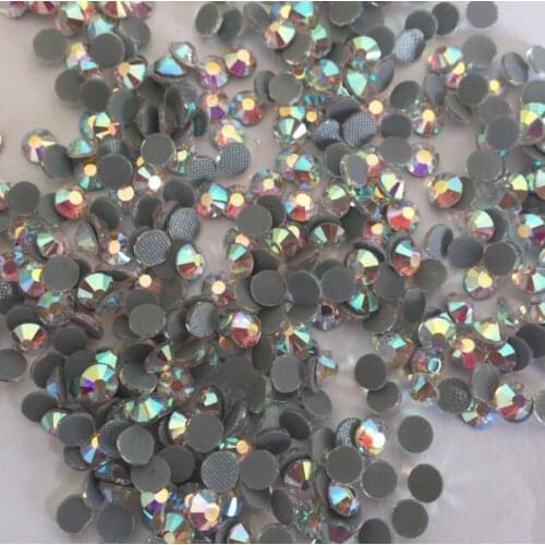 8bags/lot SS20 AB color Crystal Hot Fix Rhinestones crystal DMC Rhinestones Iron On Rhinestones garment sewing stones