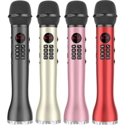 Bluelans 3 in 1 Wireless Karaoke Bluetooth Speaker Handheld Singing Recording Microphone