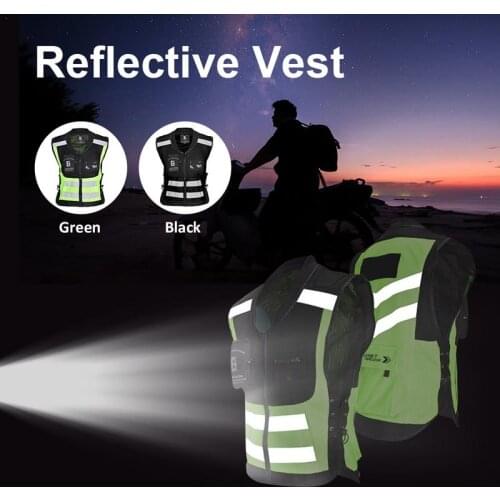 Safety Reflective Running Cycling Vest Ultra Light Comfortable Motorcycle Reflective Sleeveless Jacket