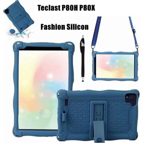 Cover For Teclast P80H 8.0 inch Tablet Case Fashion Silicon Stand for Teclast P80H P80X 8" Holder with Shoulder Strap Protect S