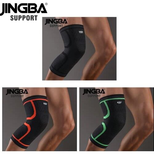 JINGBA SUPPORT 1PCS Fitness Cycling Knee Support Braces Elastic Nylon Compression Knee Pad Sleeve for Basketball Volleyball