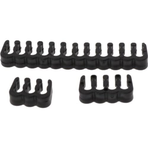 12Pcs PP Cable Comb /Clamp /Clip /Dresser For 2.5-3.0 mm Cables Black 6/8/24 Pin E56B