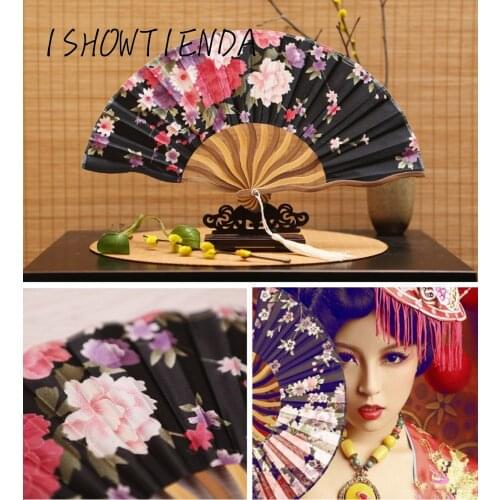 Chinese Style Hand Held Fan Bamboo Paper Folding Fan Chinese Style Hand Held Fan Bamboo Paper Folding Fan Decor