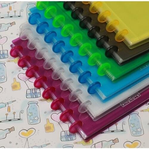 20pcsA5 Mushroom Hole Information Book Resume File Storage Book Student Works Abacus Beads Collection portfolio pvc bag