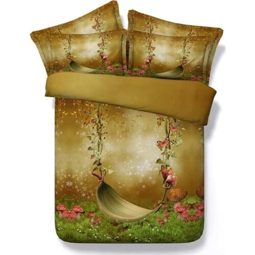Twin Bedding set duvet cover mushroom butterfly super king size queen full single double bed sheet linen bedspreads doona quilt