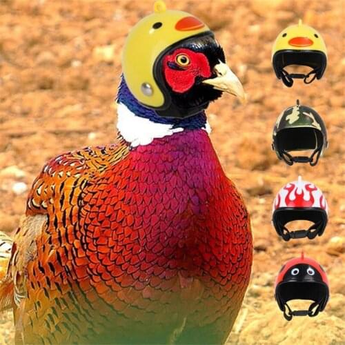 Creative Cute Chicken Hat Chicken Helmet Protection Head Small Pet Hard Hat Bird Cap Headgear For Chicken Duck And Other Poultry