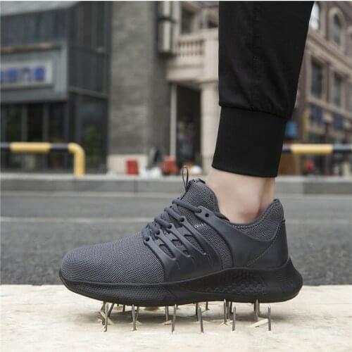 Outdoor Sneakers Men Industrial Safety Shoes Steel Toe Cap Work Boot Breathable Anti-Piercing Wear-Resistant Non-Slip Work Shoes