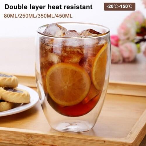 Milk Mug Lightweight Heat Resistant Double Wall Double Layer Glass Mug Tea Coffee Milk Mug