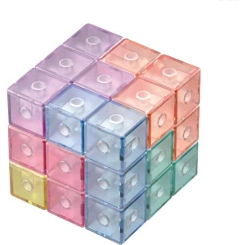 Puzzle Blocks Magic Cube Magnetic Blocks Soma Cube Magnet 3x3 Cube Educational Toys For Children Toys For Kids
